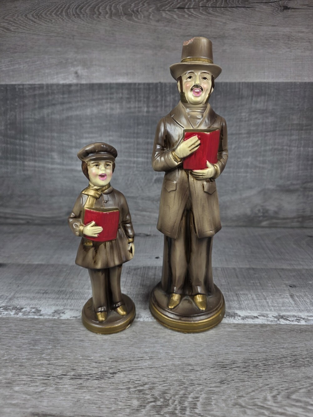 Vintage Japan Carolers Family Norcrest Figurines Victorian Dickens Christmas b18